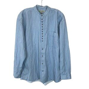 NWT Civilian Mens Size Medium Blue Irish Grandfather Button Front Shirt NEW